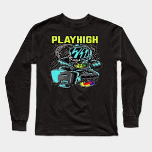 astronaute playhigh design - Gifts for gaming Long Sleeve T-Shirt